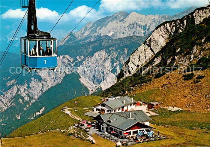 GARMISCH-PARTENKIRCHEN Bayern Hochalm gegen Karwendel Wettersteingebirge Seilbah
