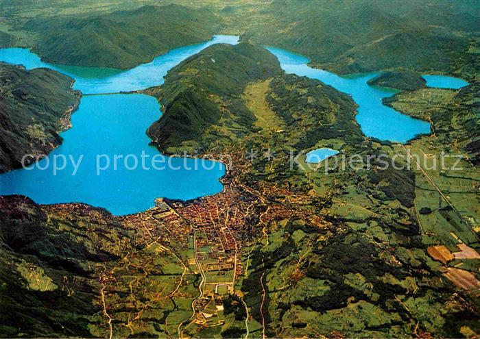Lago di Lugano TI Luganersee Fliegeraufnahme