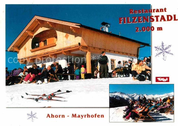 Mayrhofen Zillertal Restaurant Filzenstadl Wintersportplatz Ahorn Zillertaler Al