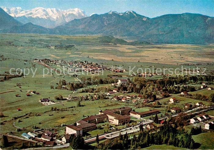 Murnau Staffelsee Unfallkrankenhaus Alpenpanorama Fliegeraufnahme