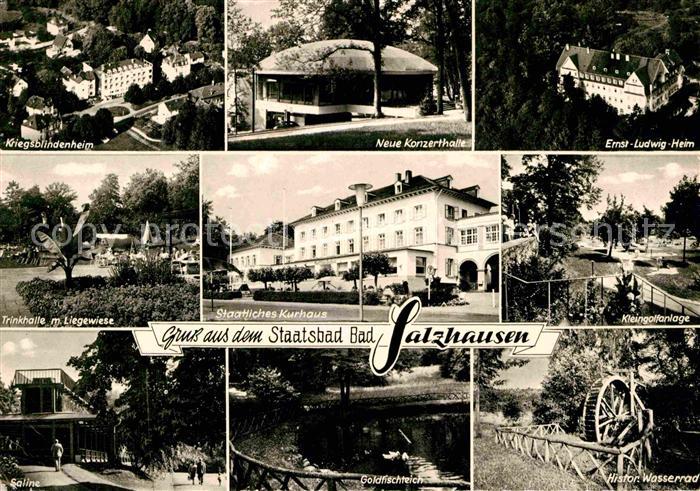 Bad Salzhausen Kriegsblindenheim Konzerthalle Ernst Ludwig Heim Trinkhalle Kurha