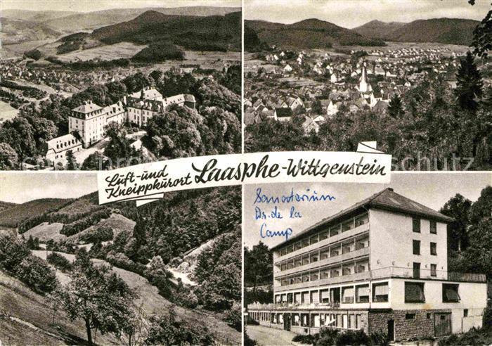 Laasphe BAD LAASPHE NRW Panorama Kneipp Luftkurort Sanatorium Fliegeraufnahme
