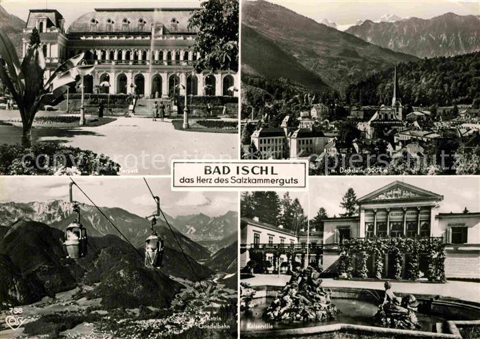 Bad Ischl Salzkammergut Teilansichten Kurpark Kaiservilla Katrin Gondelbahn Dach