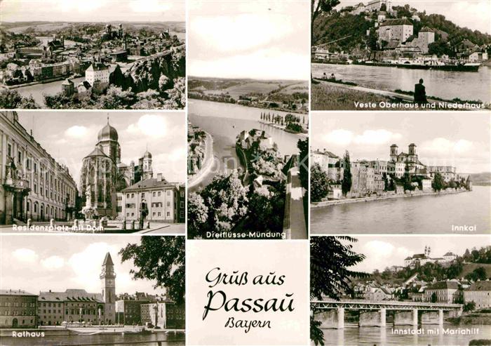 PAssAU Bayern Dreifluessestadt Nibelungenstadt Veste Oberhaus Niederhaus Innkai