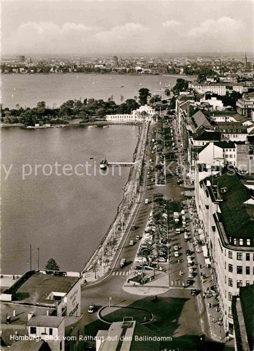 HAMBURG  CITY Blick vom Rathaus auf den Ballindamm