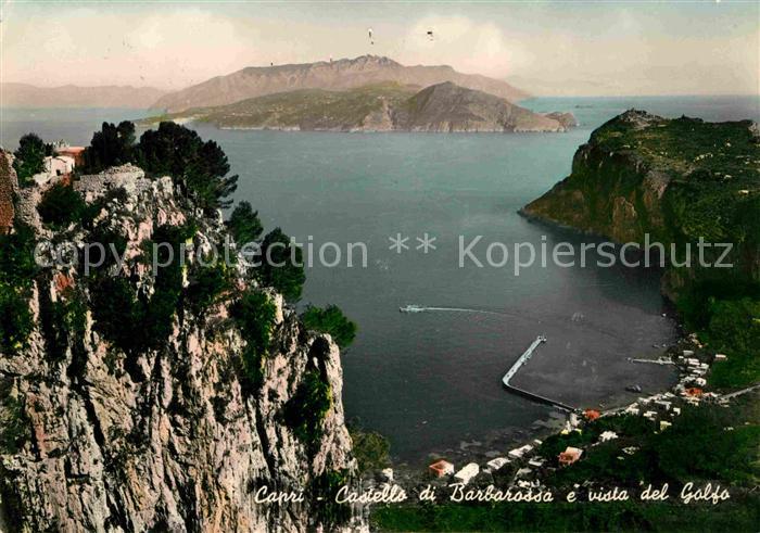 Capri Castello di Barbarossa e vista del Golfo