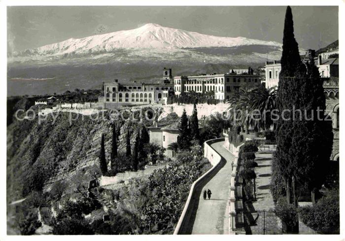 Taormina Sizilien Panorama dell Etna Vulkan aetna