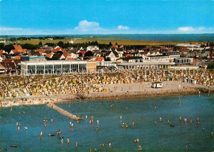 Buesum Nordseebad Strand Fliegeraufnahme