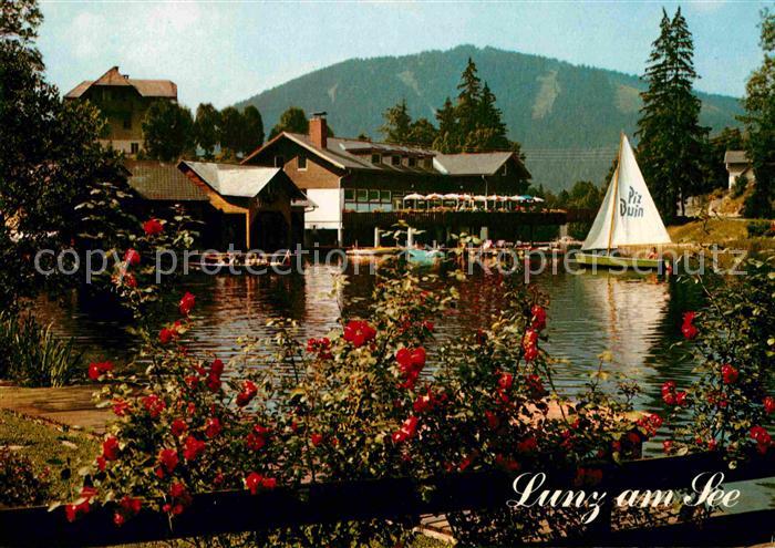 Lunz See Niederoesterreich Seerestaurant Grubmayr Segelboot