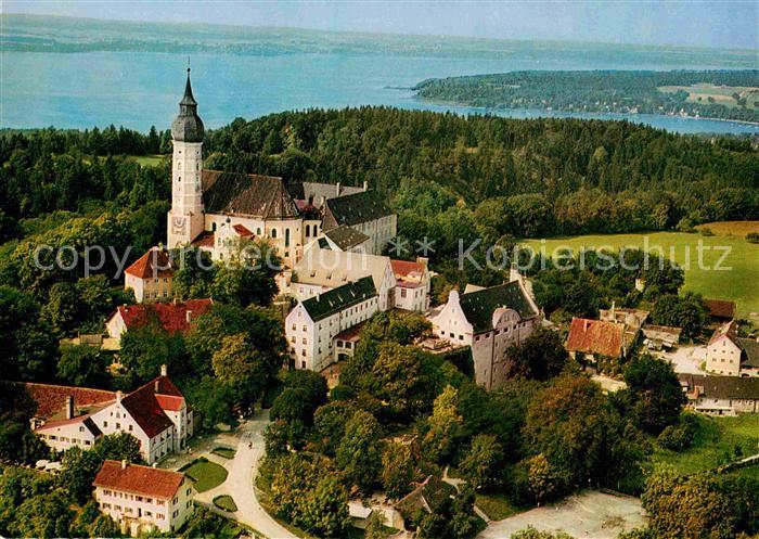 Andechs Kloster am Ammersee Fliegeraufnahme