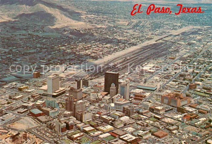 El Paso Texas Downtown area Gateway to Mexico aerial view