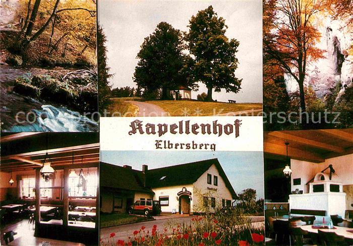 Pottenstein Oberfranken Gasthaus Kapellenhof Elbersberg Waldpartie Felsen