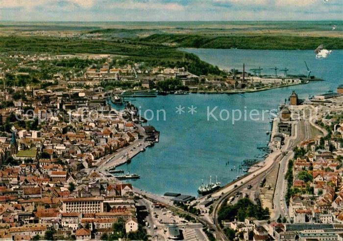 Flensburg Foerdestadt Hafen Fliegeraufnahme