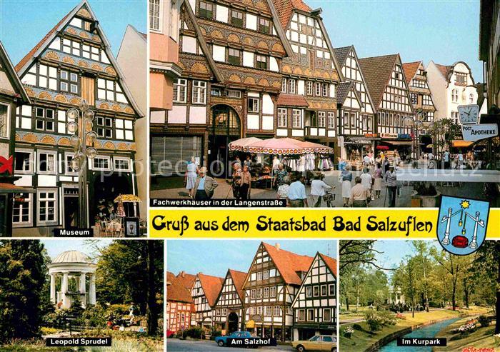 Bad Salzuflen Museum Leopold Sprudel Fachwerkhaeuser Lange Strasse Fussgaengerzo