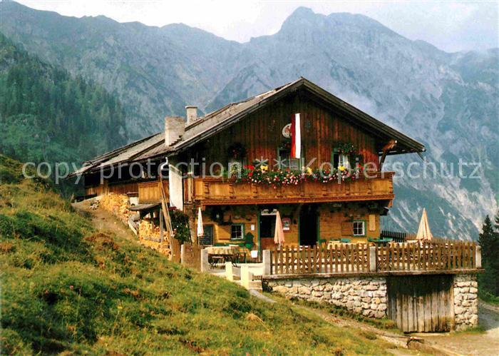 Achensee Baerenbad Alm mit Blick zum Stanserjoch Karwendelgebirge