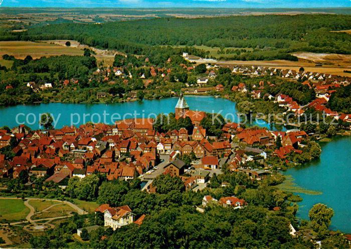 Moelln Lauenburg Eulenspiegelstadt Naturpark Lauenburgische Seen Fliegeraufnahme
