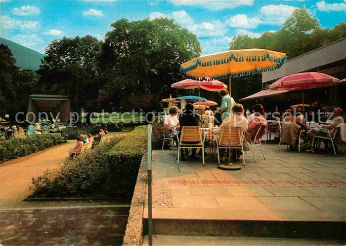 Bad Harzburg Terrasse am Kurhaus mit Blick auf Kurkonzert