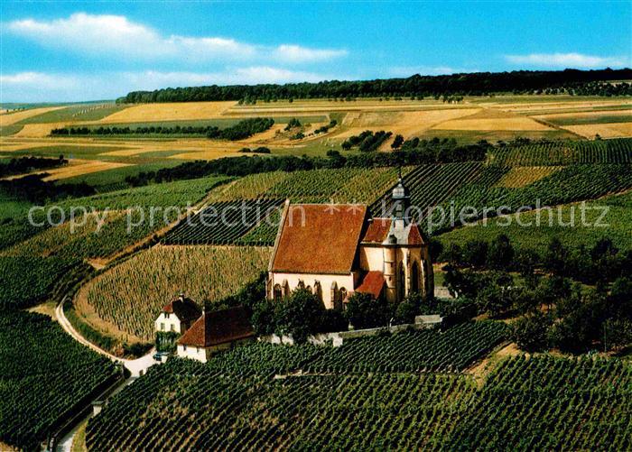 Volkach Wallfahrtskirche Maria im Weingarten am Kirchberg Fliegeraufnahme
