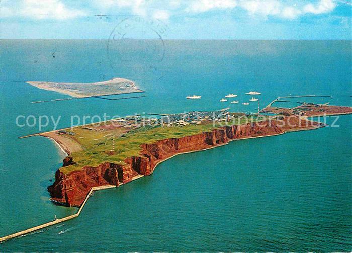 HELGOLAND Insel Schleswig-Holstein Insel und Duene Fliegeraufnahme