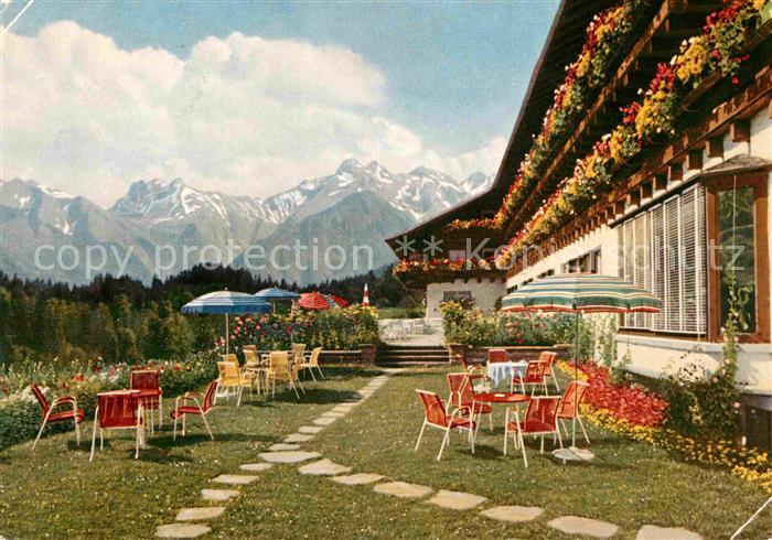 Sonthofen Oberallgaeu Allgaeuer Berghof mit Alpe Eck Hoernergebiet Allgaeuer Alp