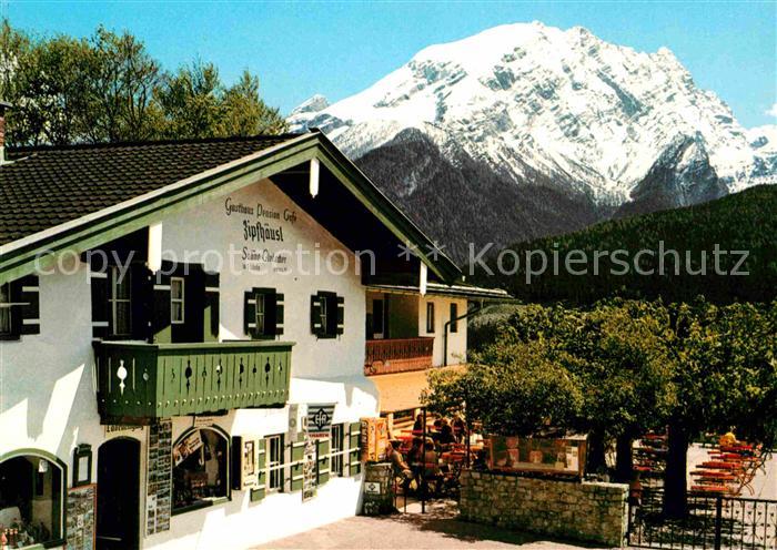 Ramsau Berchtesgaden Berggasthof Pension Zipfhaeusl Sahnegletscher Alpen