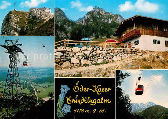 Bergen Chiemgau Berggasthof oeder Kaser Bruendlingalm Bergbahn