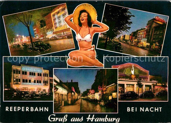 St Pauli Reeperbahn bei Nacht