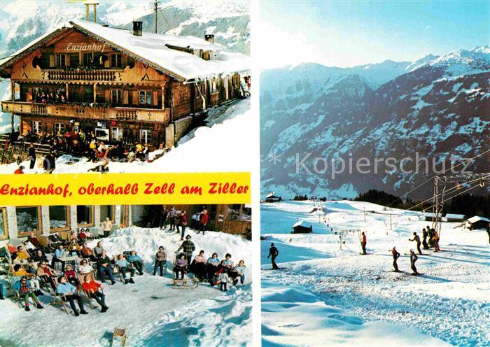 Zell Ziller Tirol Enzianhof Sonnenterrasse Ski Himmel Lifte