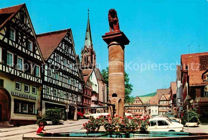 Calw Marktplatz mit Stadtkirche Peter und Paul