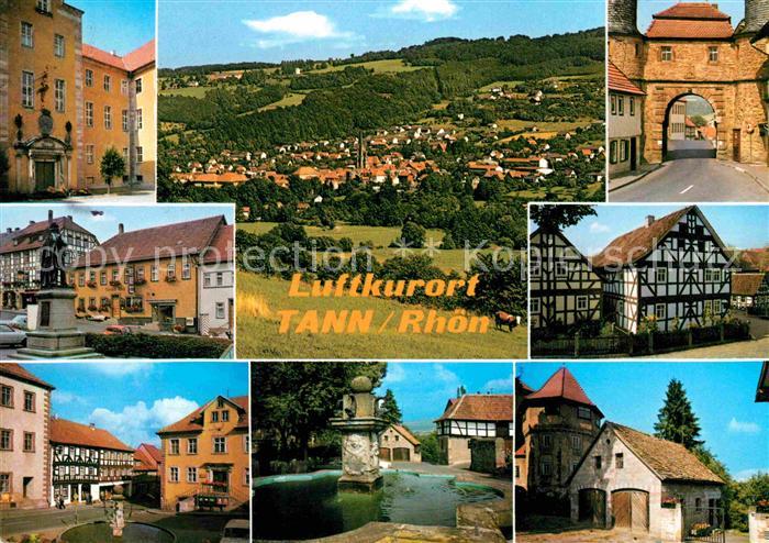 Tann Rhoen Panorama Schloss Schlossbrunnen Stadttor Marktplatz Museumsdorf