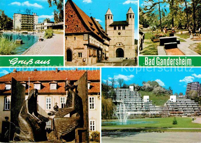 Bad Gandersheim Kurhaus Stadttor Park Skulptur Springbrunnen