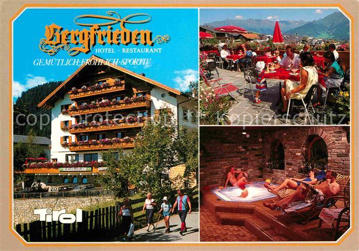 Fiss Tirol Hotel Restaurant Bergfrieden Terrasse Wellness