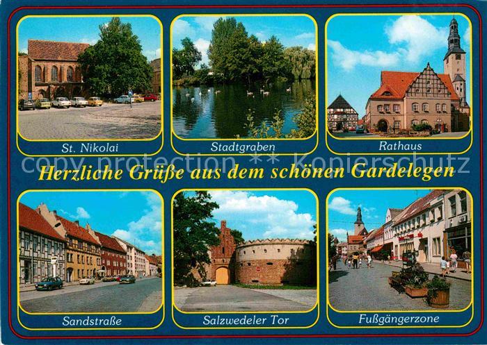 Gardelegen St Nikolai Stadtgraben Rathaus Sandstr Salzwedeler Tor Fussgaengerzon