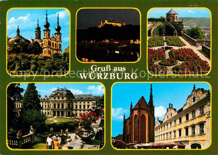 WueRZBURG Bayern Kirche Park Schloss Markt