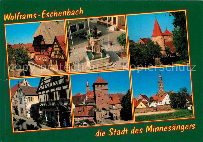 Eschenbach Wolframs Dorfmotive Brunnen Stadttor Kirche