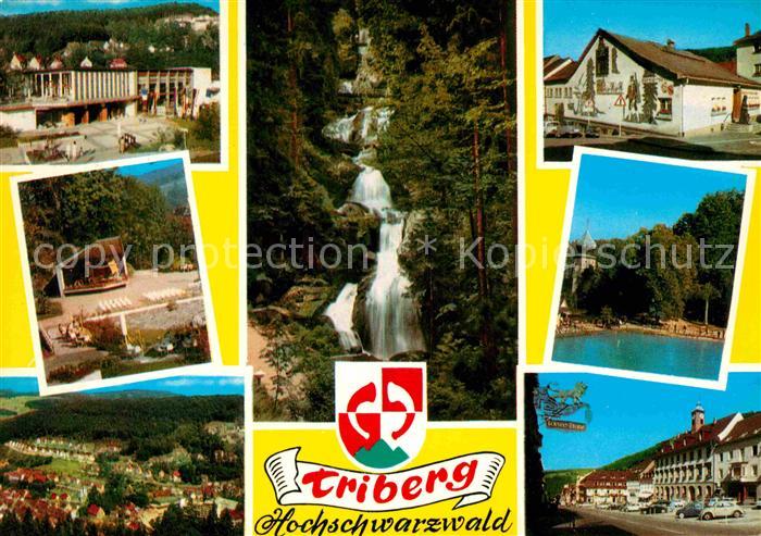 Triberg Schwarzwald Kurhaus Konzertpavillon Panorama Wasserfaelle Teilansichten