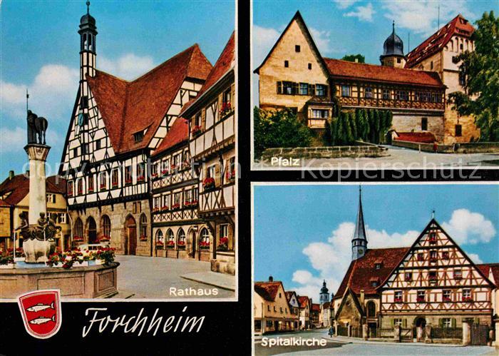 Forchheim Oberfranken Rathaus Pfalz Spitalkirche