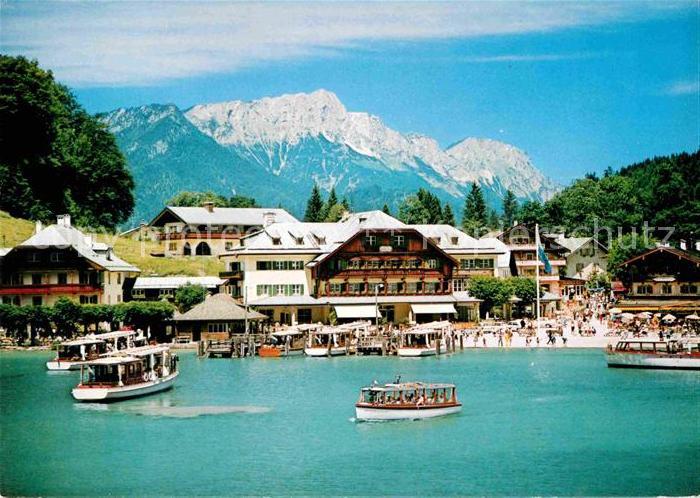 Koenigssee mit Untersberg und Seeplatz