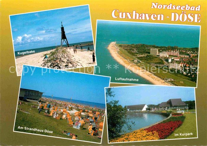 Cuxhaven Doese Nordseebad Kugelbake Fliegeraufnahme Strandhaus Doese Kurpark