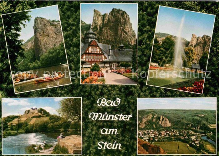 Bad Muenster Stein Ebernburg Teilansichten Panorama Fontaene