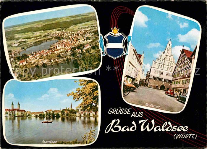 Bad Waldsee Fliegeraufnahme Stadtsee Rathaus