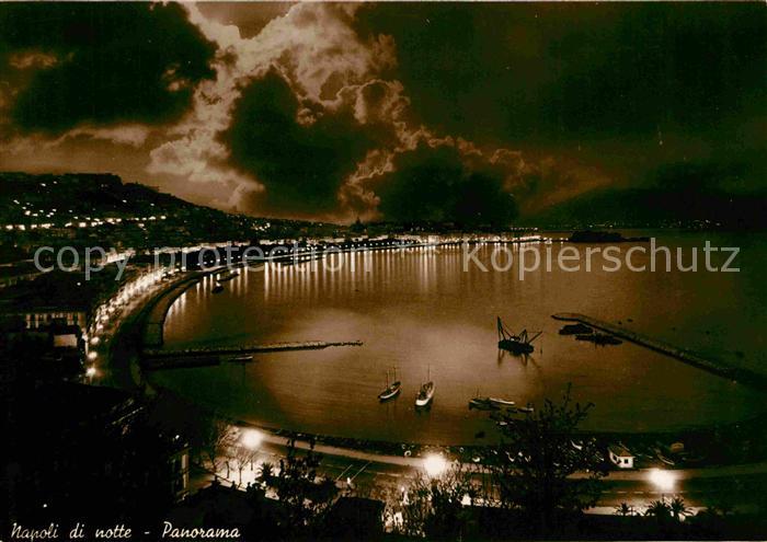 Napoli Neapel di notte Panorama