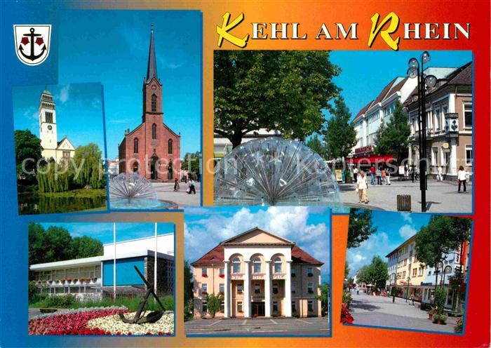 Kehl Rhein Rathaus Brunnen Stadthalle Anker