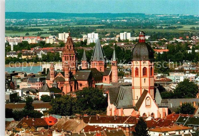 Mainz Rhein Theodor Heuss Bruecke Quintinskirche Sankt Martins Dom Kastel