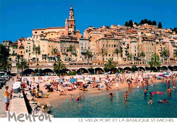 Menton Alpes Maritimes Hafen Basilika St Michel