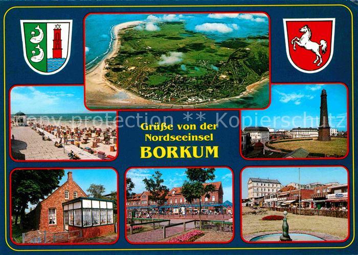 BORKUM Nordseebad Niedersachsen Panorama Stadtansichten