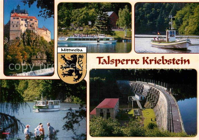 Mittweida Talsperre Kriebstein Burg Faehrschiffe Mittweida Lauenhain