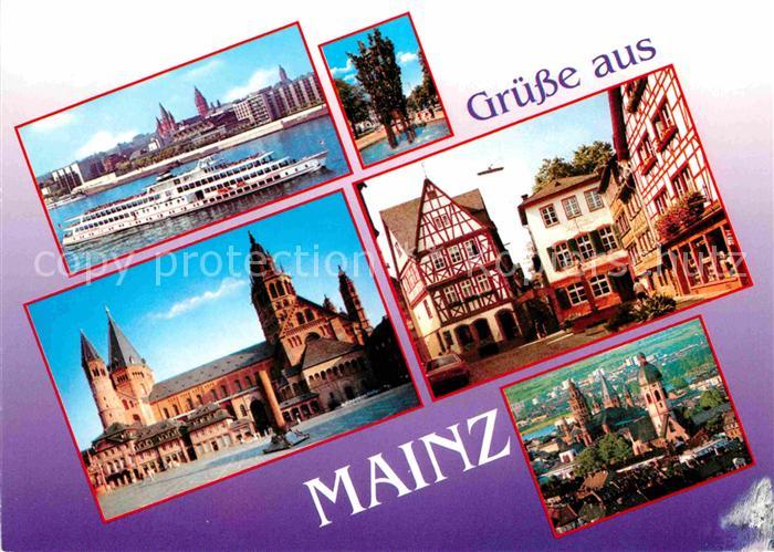 Mainz Rhein Rheinufer Fastnachtsbrunnen Dom Marktplatz Kirschgarten Kirche