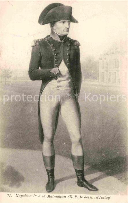 Napoleon Bonaparte Malmaison Künstlerkarte Isabey
