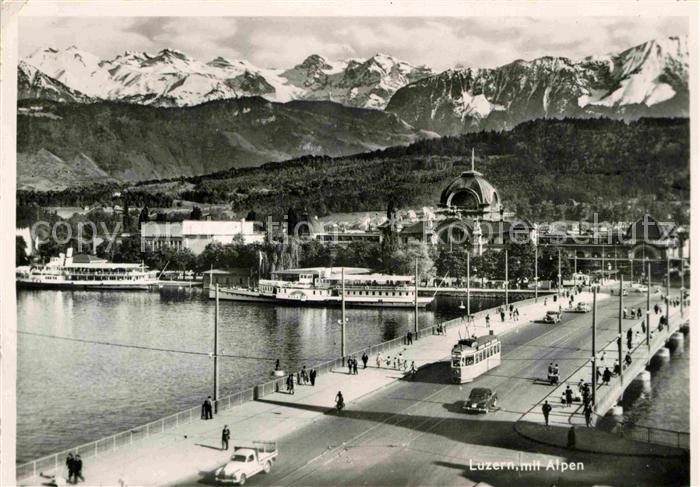 Strassenbahn Luzern Alpen Seitenraddampfer Pilatus